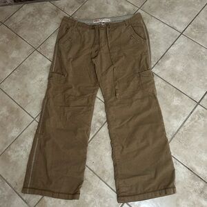 VTG Y2K Mossimo Supply Co Tan Corduroy Low Rise Cargo Pants
